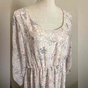 Pink Blush Paisley Maternity Dress, Size 1X